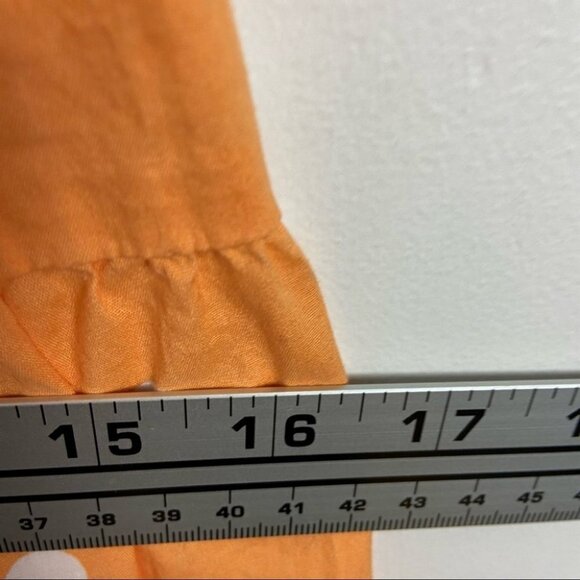 Color Me Courtney Polka Dot Tiered Maxi Dress Orange Size 2 Smocked Bohemian - Picture 13 of 13